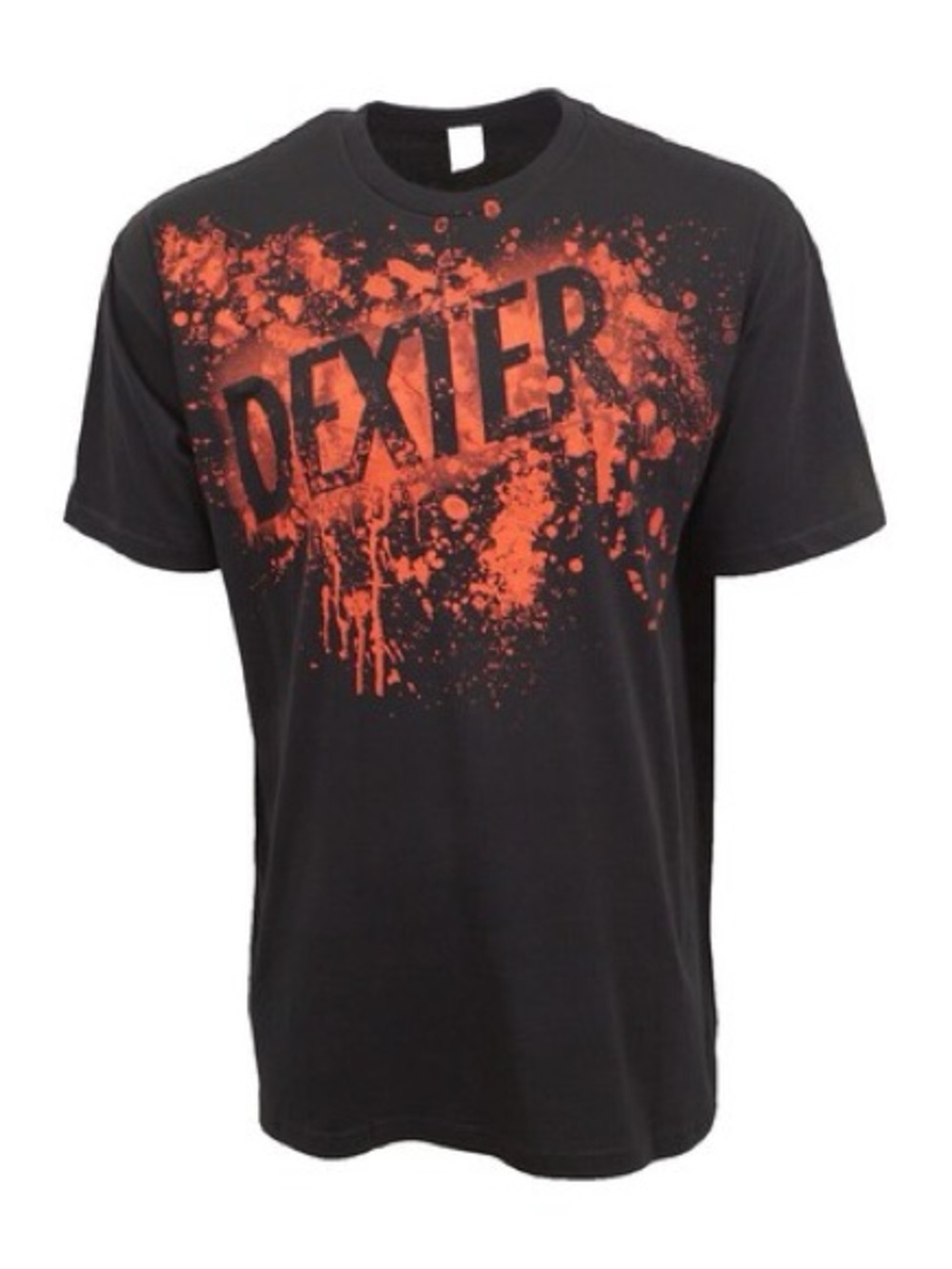 Dexter Black Tee with Red Splatter - Size Medium